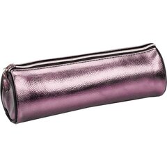 Пенал - тубус Alingar, ткань, экокожа, 80 х 220 мм, "Металлик", сиреневый
