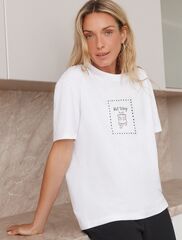Футболка с принтом свободная эластичная из премиального хлопка  D49.136 (130744)
