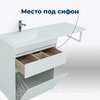 Aquanet 239303 Тумба с раковиной Токио 130 R напольная 1 ящик, б/к цвет белый глянец (239303)