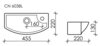 Ceramica Nova Element CN6038L Умывальник подвесной прямоугольный с крепежом (чаша слева, отверстие под смеситель справа), 45.5x22, цвет: белый
