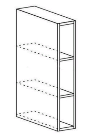 Кухня Квадро шкаф верхний высокий открытый 150
