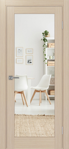 Турин_501.2.30 ЭКО-шпон Дуб беленый FL-Зеркало/Дуб беленый Эко-шпон FL