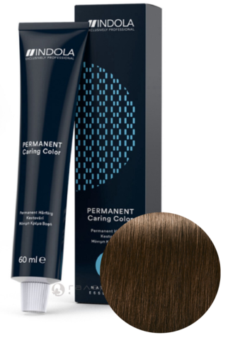 Крем-краска стойкая для волос 7.03+  средний русый натуральный золотистый Ageless Indola, 60 мл