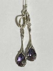 Камелия (серьги из серебра)