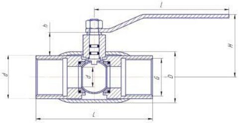 Конструкция LD КШ.Ц.М.GAS.025.040.Н/П.02 Ду25