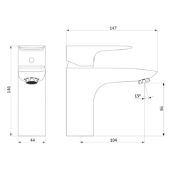 780210000 Origin Evo 2, смеситель для умывальника без дк