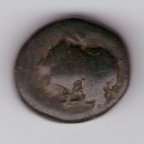 Пантикапей. Тетрахалк. Перисад IV, 155-125 гг до н.э. Аверс: Голова Аполлона в венке вправо. Реверс: ПАN. Лук в горите.