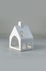 Керамический домик-подсвечник белый, 10х13х9 см, Россия