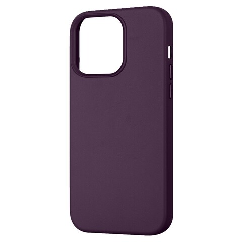 Чехол из натуральной кожи (MagSafe + анимация NFC) Leather Case для iPhone 13 Pro (Темная вишня) с магнитом Premium