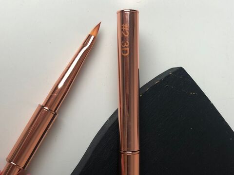 Кисть GOLDEN двухсторонняя для геля №2лепесток/№4овал