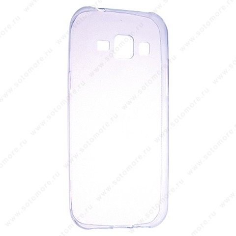 Накладка силиконовая ультра-тонкая для Samsung Galaxy J1 2015 прозрачно-зеленая