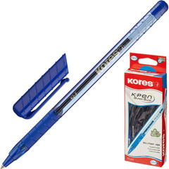 Ручка шариковая одноразовая Kores K2 синяя (толщина линии 0.5 мм)