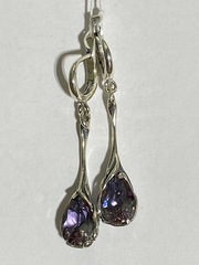 Камелия (серьги из серебра)