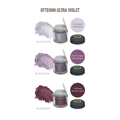 Оттенки Violet. Минеральные тени и пигменты