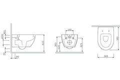Подвесной унитаз AM.PM Awe - C111738WH