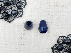 Наконечник колокольчик, глянец, d 4 мм, 12х15 мм, тёмно-синий
