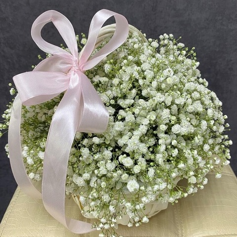 Монобукет с Гипсофилой