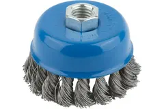 38952М Щетка крацовка, тип Чашка, гайка М14, стальная витая проволока 75мм MOS