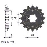 Sunstar 34914 JTF1554.14 Yamaha TT-R230 YFS200