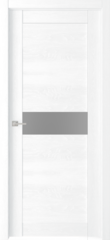 Межкомнатная дверь Мюнхен 04 ДО / Цвет Ясень сноу / Стекло "Сатинато графит" / Двери Верда