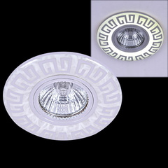 Встраиваемый светильник со светодиодной подсветкой Reluce09504-9.0-001MN MR16+LED3W WH/CR