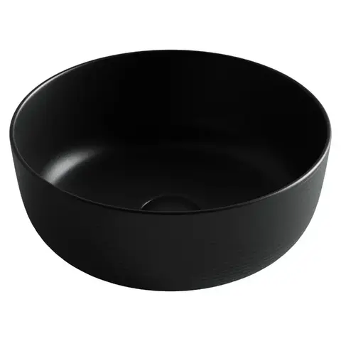 Ceramica Nova CN6073MB Раковина накладная круглая 356*356*135, без перелива, цвет черный матовый