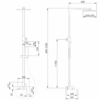 Abber AF8616G Душевая стойка Wasserfall AF8616G с изливом, золото матовое