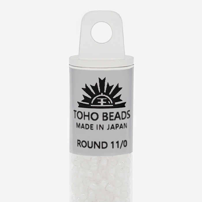 Японский бисер TOHO Round 11/0 (№981), окрашенный изнутри прозрачный