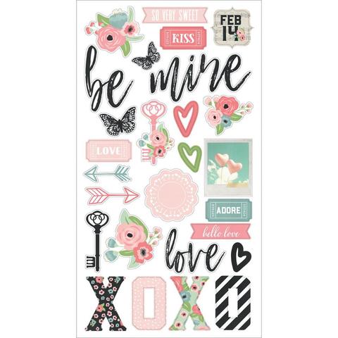 Чипборд 15х30 см Romance Chipboard Stickers