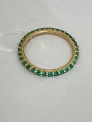 Агат-дорожка (кольцо из серебра с позолотой)