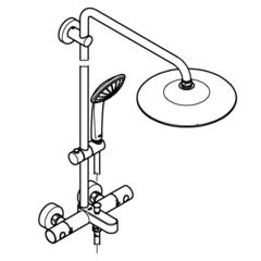 Душевая система с термостатом для ванны, GROHE Euphoria 260, хром (27475001)