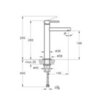 Vitra A42557 Высокий смеситель Origin для раковины чаши, цвет хром