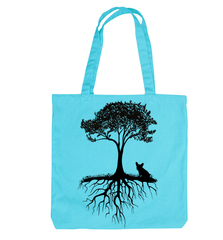 Тканевая сумка "Французский бульдог у дерева"