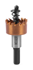 HSS-TiN коронка MESSER  24мм с центр. сверлом и толкающей пружиной для  лист. материала  до 2 мм ц/х