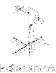 Душевая система с термостатом для ванны, GROHE Euphoria 260, хром (27475001)