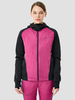 Премиальная куртка для лыж и зимнего бега Nordski Hybrid Hood Black/Fuchsia женская