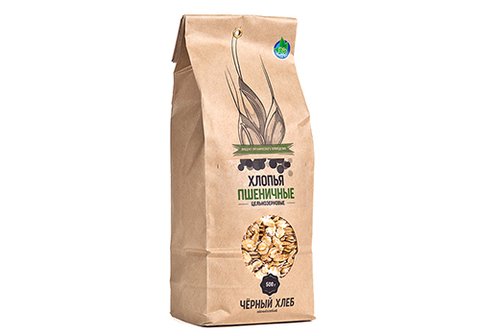 Хлопья пшеничные цельнозерновые БИО, 500г