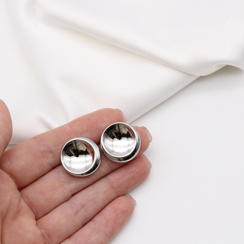 Пусеты мятые монеты №2