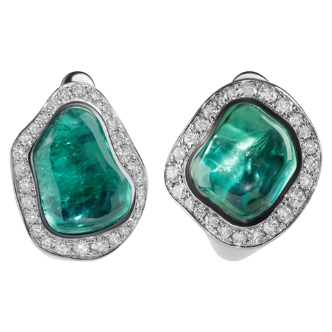 Серьги с Турмалином и Бриллиантами, E0030-57/1