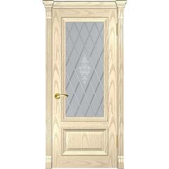 Купить Межкомнатная дверь шпон Luxor Фараон 1 дуб слоновая кость остеклённая