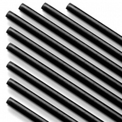 Трубочки полимерные для шаров, флагштоков и сахарной ваты Черные (100 шт), диаметр 5 мм, длина 370 мм