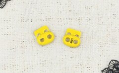 Фиксатор пластик, d 5 мм, р. 20х19 мм, жёлтый