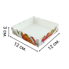 Коробочка для печенья X-mas, 12 х 12 х 3 см