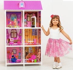 PAREMO Трехэтажный кукольный дом (6 комнат, 3 куклы) (PPCD116-06)