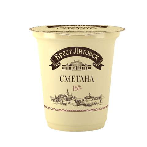 Сметана Брест Литовская 15% 300г, шт