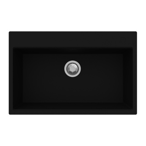 Кухонная мойка кварцевая Top Zero GRETTA Deep Black