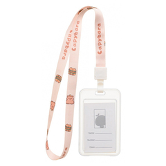 Бейдж на шнурке Basir вертикальный, 110*68 мм, капибара, прозрачный