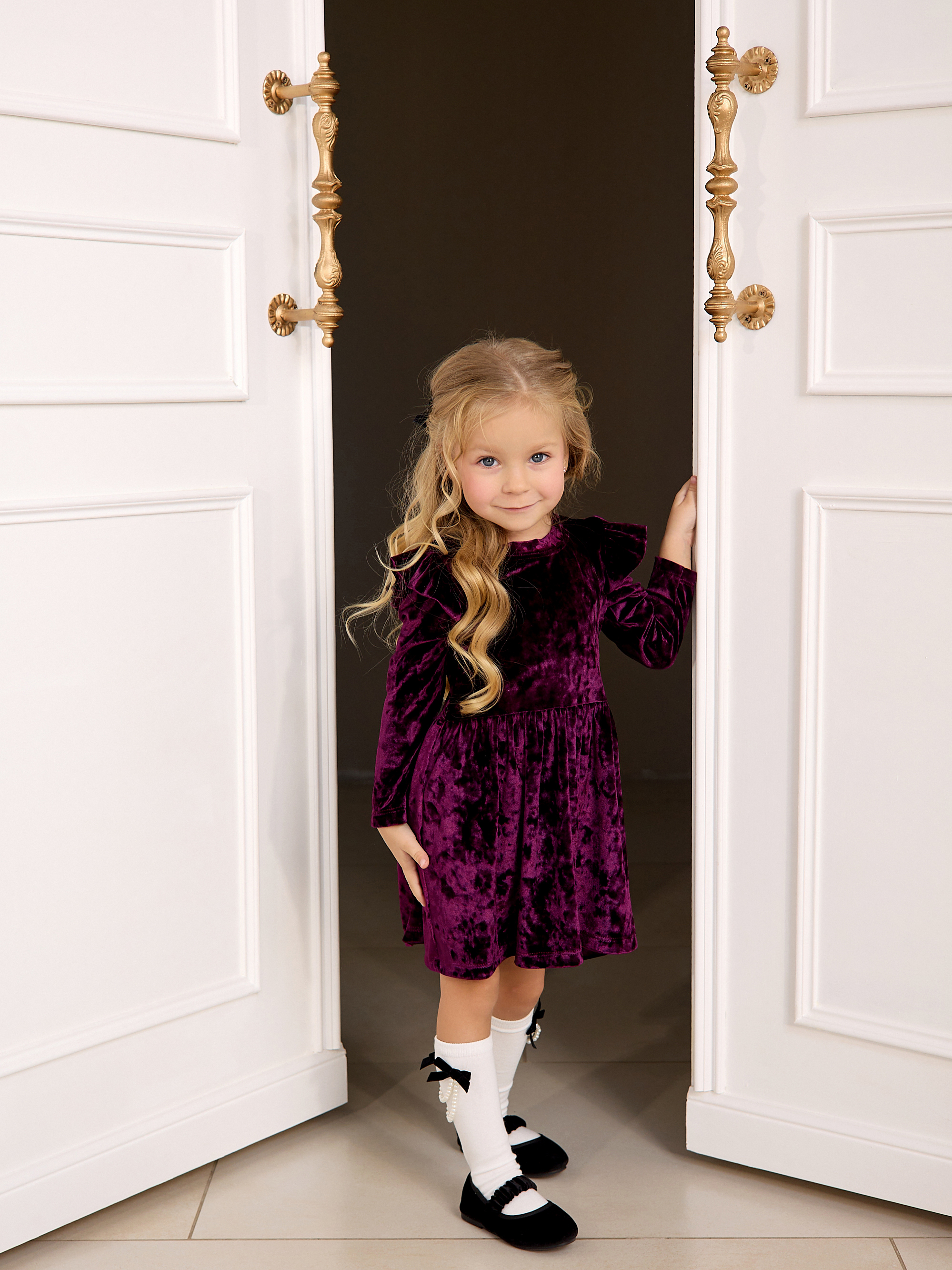 Платье Фея бархат слива