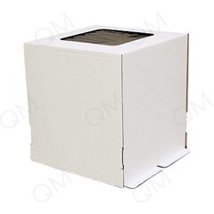 Коробка для торта с окошком 360*360*400 мм белая, 25 шт