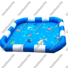 Надувной бассейн «Бело–голубой» 6*4*0,5 м